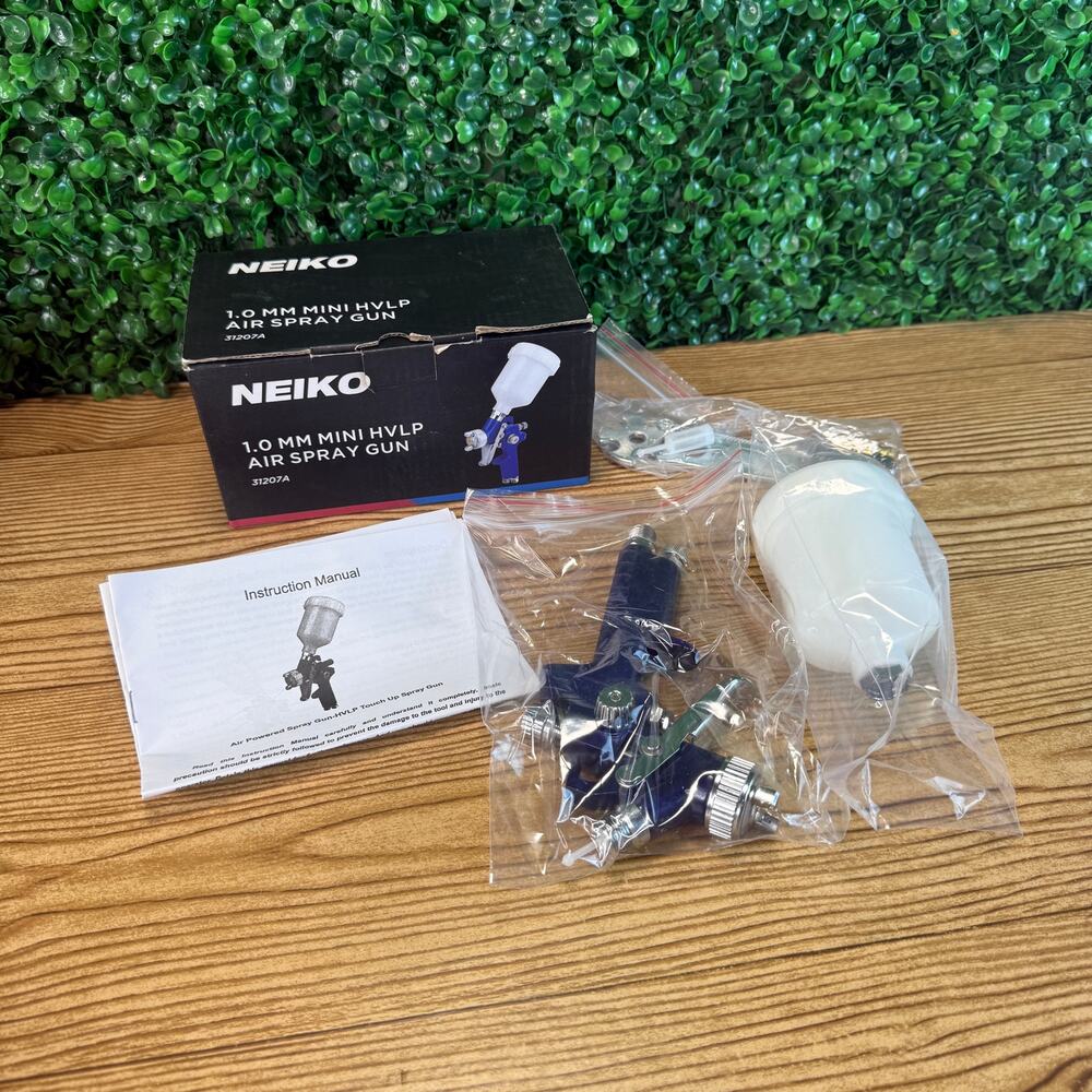 NIB 31207a Hvlp Mini Gravity Feed Air Spray Paint Gun 1.0 Mm Nozzle Size 125 Cc
